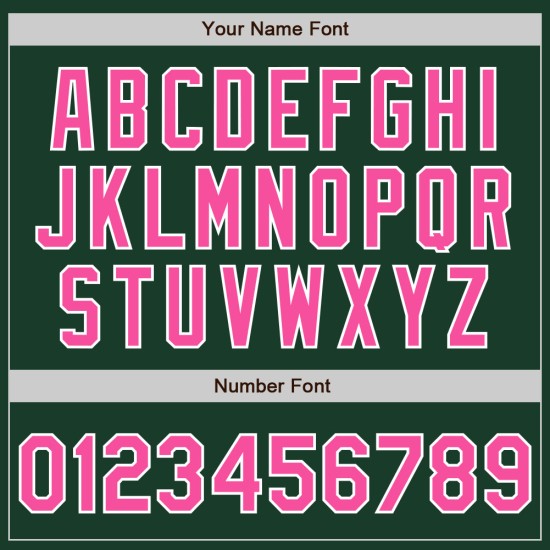 Custom Authentic Jersey Pink-White Baseball Green