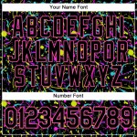 Custom Graffiti Pattern Black-Pink 3D Neon Splatter Authentic Baseball Jersey Custom Graffiti Pattern Black-Pink 3D Neon Splatter Authentic Baseball Jersey