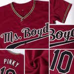 Custom Crimson Black-City Cream Authentic Baseball Jersey Custom Crimson Black-City Cream Authentic Baseball Jersey
