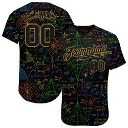 Pattern Design Custom Baseball Math Jersey Authentic 3D