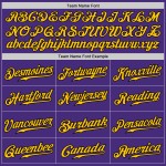 Authentic Fashion Custom Purple Jersey Gold-Black Baseball Fade Authentic Fashion Custom Purple Jersey Gold-Black Baseball Fade